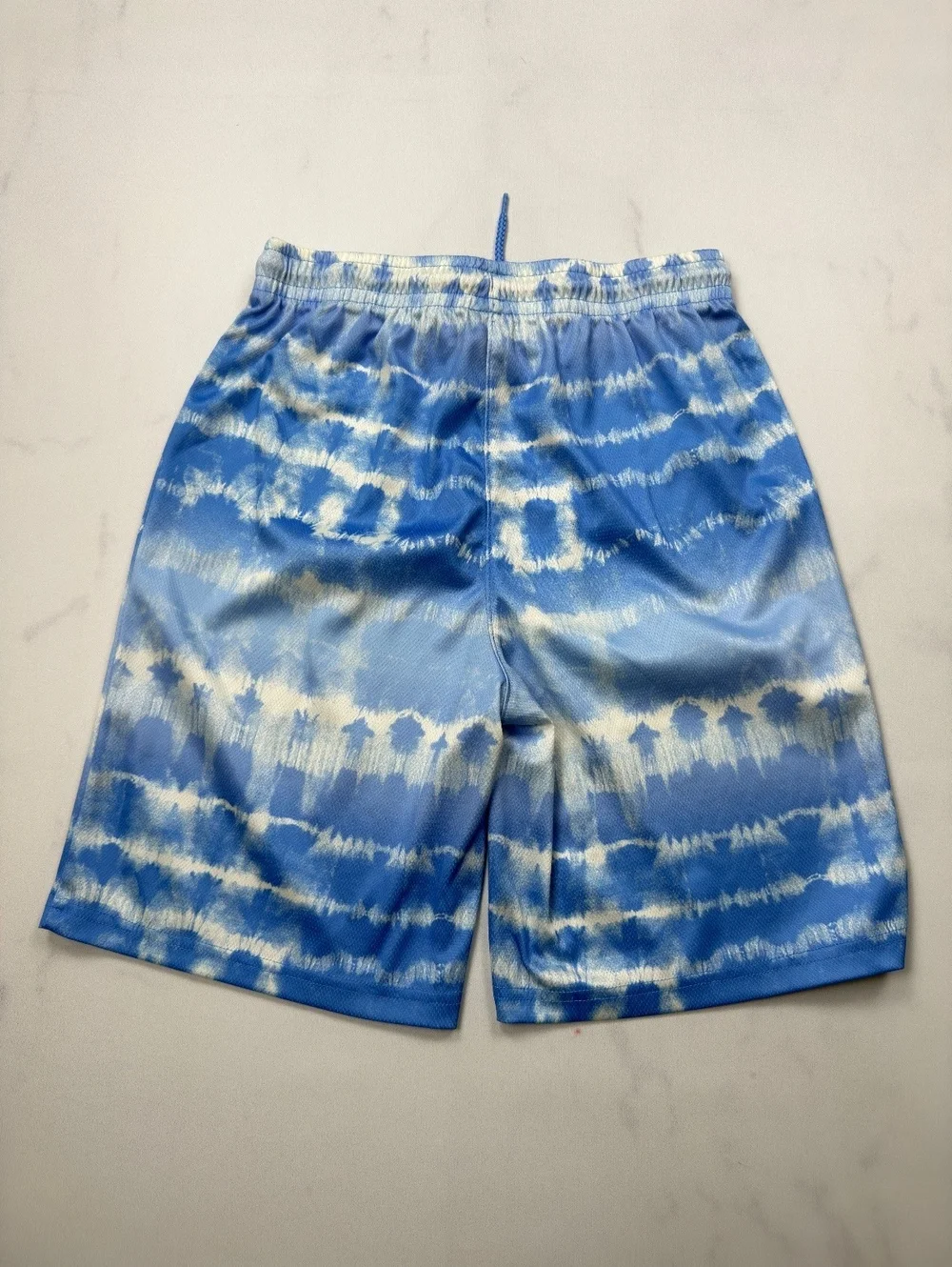 Children's Place Sport Athletic Shorts Blue Palm Print Beach Vibes - Boys XL